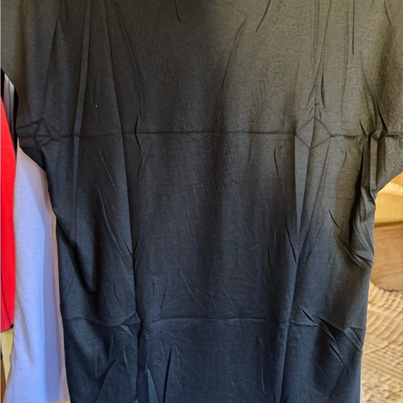 Black V-Neck Blouse with Beige Crochet Trim – Size M - Picture 5 of 6